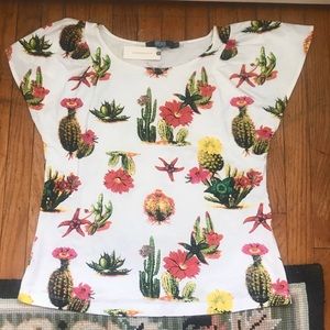 Eva Franco/Anthropologie Cactus Tee NWT